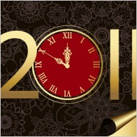 2011 clock pattern vector