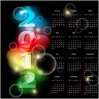 2012 calendar 01 vector