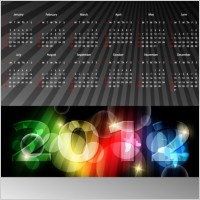 2012 calendar 02 vector