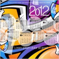 2012 calendar 02 vector