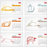 2012 calendar template 01 vector