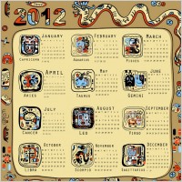 2012 calendar year of the dragon vector 2