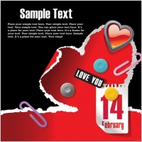 214 valentine day theme vector