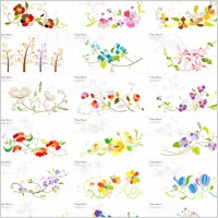 25 floral pattern vector