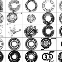 25 vector circle brush
