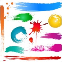 2 handwriting ink vector