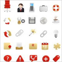 2 red theme icon vector