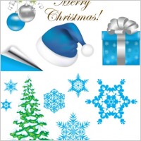 2 sets of christmas element vector