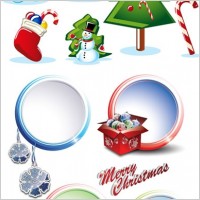 2 sets of christmas vector