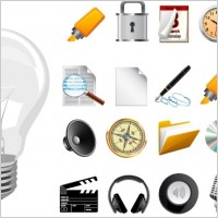 30 Realistic Vector Icons