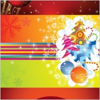 3 beautiful christmas vector