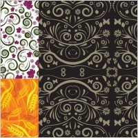 3 beautiful pattern vector background