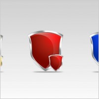 3 Free Shield PSD Icons