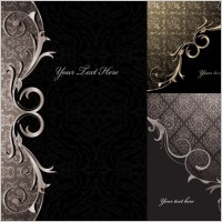 3 gorgeous european classical pattern vector