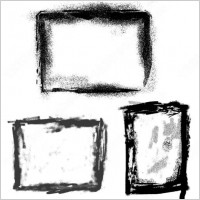 3 grunge frame brush