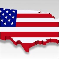 3 Isolated 3D USA Maps