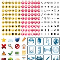 3 sets of utility icon vector
