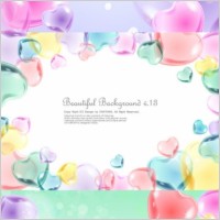 3 transparent heart vector