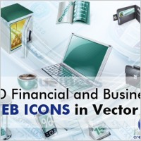 3D Financial and Business Web Icons