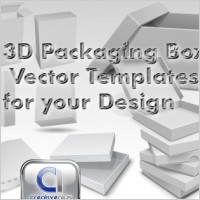 3D Packaging box vector templates for your design
