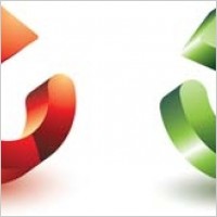 3d right and left circle arrow vector, circle arrow ai, adobe photoshop arrow design tutorial, vector arrow illustrator design photoshop