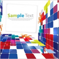 3D Square Background Vector
