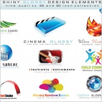 3d style logo template vector nonoriginal works