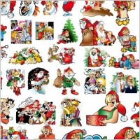 46 lovely Christmas vector illustration background material