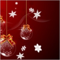 4 Christmas hanging ball Vector Graphics