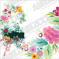 4, colourful patterns vector material