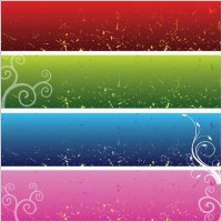 4 Free Vector Floral Background Banners
