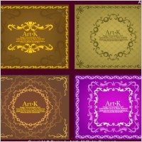 4 simple vector of european lace