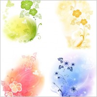 4 soft background pattern vector