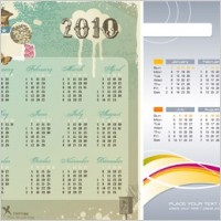5 2010 calendar vector
