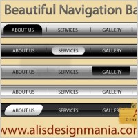 5 Beautiful Web Navigation Bars