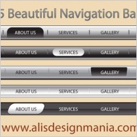 5 Beautiful Web Navigation Bars