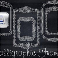5 Calligraphic Vector Frames