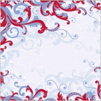 5 classic lace pattern vector material