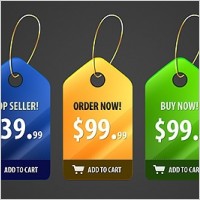 5 Free PSD Shiny Price Badges