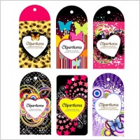 5 heartshaped theme vector label