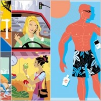 5 People illustrator vector graphics