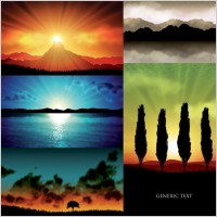 5 realistic scenery vector nonoriginal works