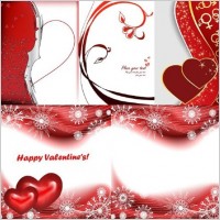 5 red peach heart day clip art
