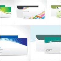 5 stylish beautiful envelope vector