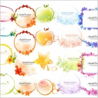 5 various shapes lace border vector