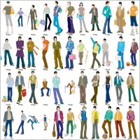 60 men vector fashion models