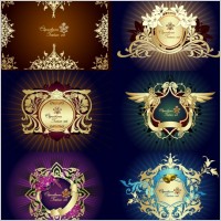 6 beautiful european border pattern vector 2