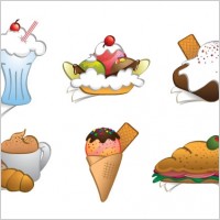 6 Free Vector Dessert Cliparts