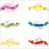 6 Free Vector Ribbons