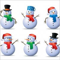 6 vector snowman